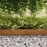 Lawn Edging Rusty 450 x 0.05 x 15 cm Weathering Steel - 45-Degree Angle