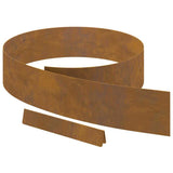 Lawn Edging Rusty 450 x 0.05 x 15 cm Weathering Steel - Front View