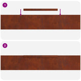 Lawn Edging 4 pcs Rusty 450 x 0.05 x 15 cm Weathering Steel