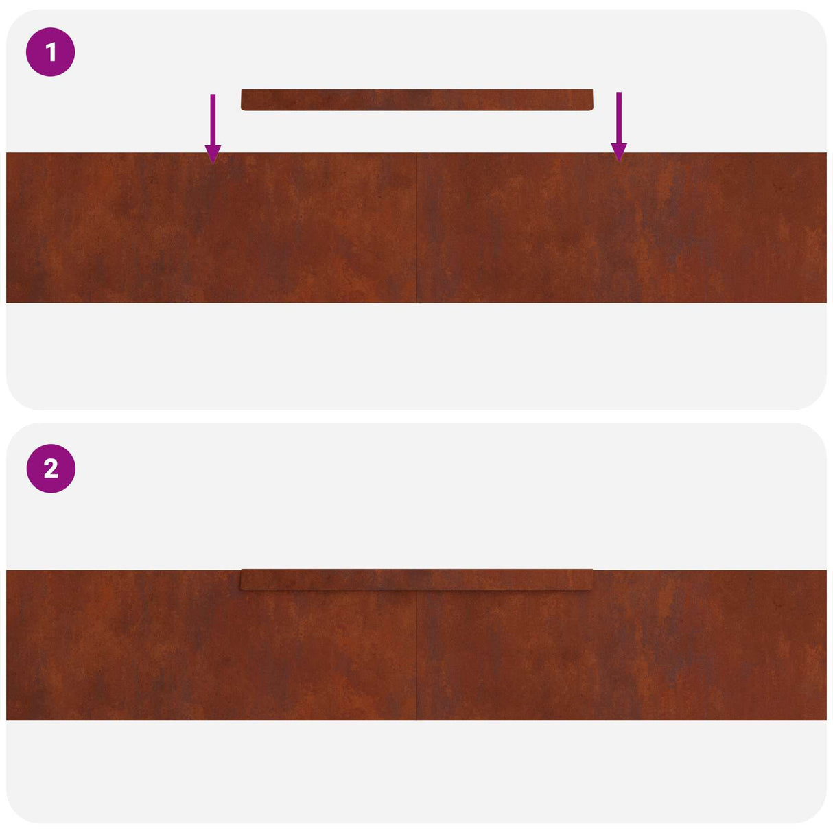 Lawn Edging 4 pcs Rusty 450 x 0.05 x 15 cm Weathering Steel