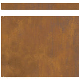 Lawn Edging Rusty 450 x 0.05 x 15 cm Weathering Steel - Extra Image