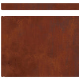 Lawn Edging Rusty 450 x 0.05 x 20 cm Weathering Steel