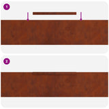 Lawn Edging Rusty 450 x 0.05 x 15 cm Weathering Steel - Extra Image