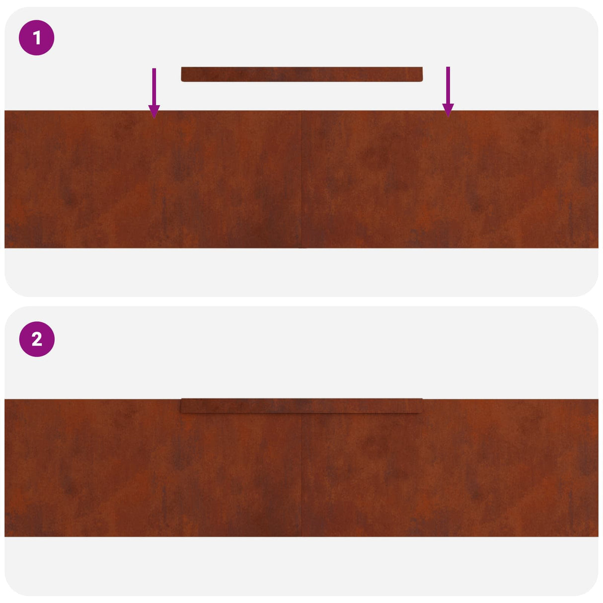 Lawn Edging 4 pcs Rusty 450 x 0.05 x 20 cm Weathering Steel