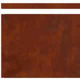 Lawn Edging 4 pcs Rusty 450 x 0.05 x 25 cm Weathering Steel