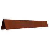 Lawn Edging 4 pcs Rusty 450 x 0.05 x 25 cm Weathering Steel