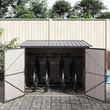 Bike Shed 3 pcs Anthracite 216 x 207 x 158 cm Metal - Top-Down View