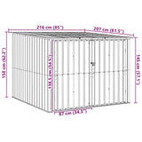Bike Shed 3 pcs Anthracite 216 x 207 x 158 cm Metal