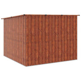 Bike Shed 3 pcs Brown 216 x 207 x 158 cm Metal - Low Angle