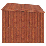 Bike Shed 3 pcs Brown 216 x 207 x 158 cm Metal - Close-Up Angle
