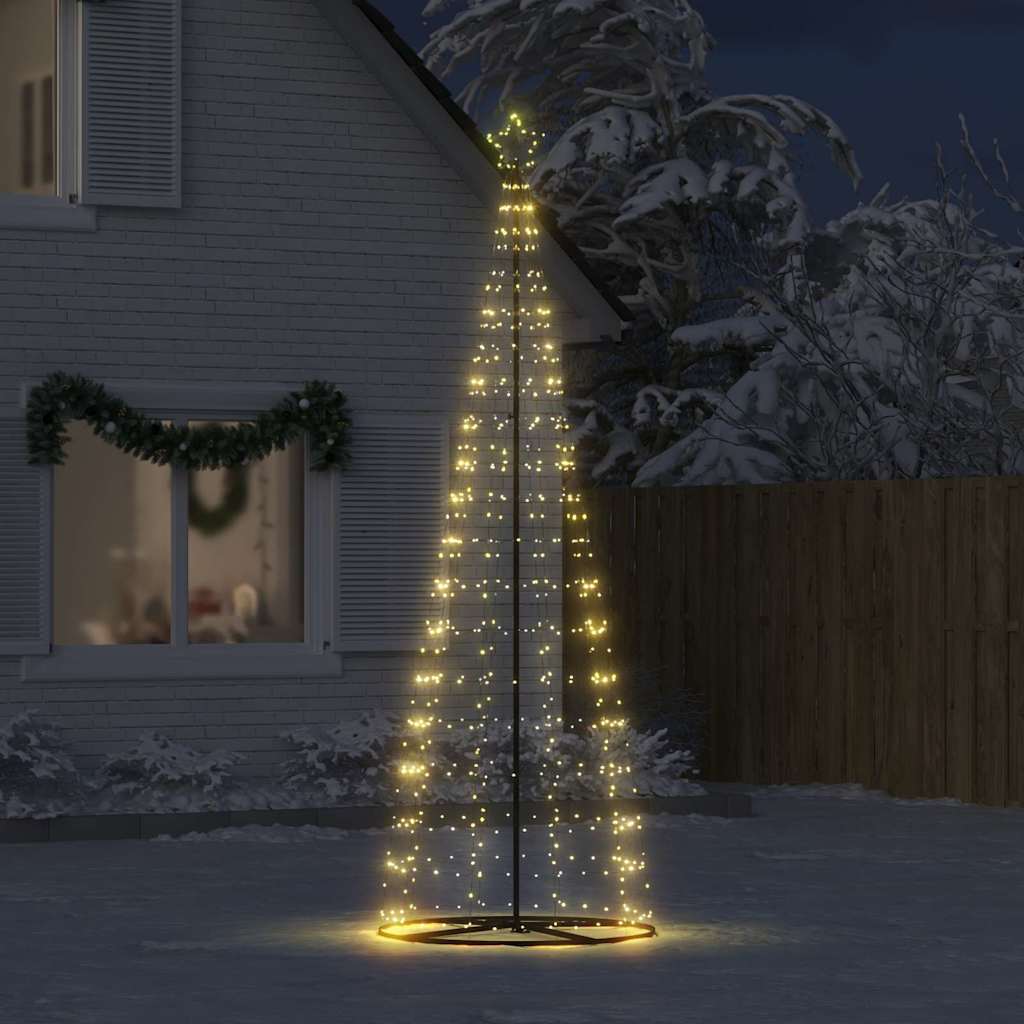 LED Christmas Tree Warm White 100.5 x 100.5 x 304 cm Iron