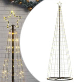 LED Christmas Tree Warm White 100.5 x 100.5 x 304 cm Iron - Front View