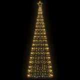 LED Christmas Tree Warm White 100.5 x 100.5 x 304 cm Iron - Side View