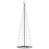 LED Christmas Tree Warm White 100.5 x 100.5 x 304 cm Iron - Rear View