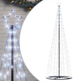 LED Christmas Tree Cool White 100.5 x 100.5 x 304 cm Iron - Front View