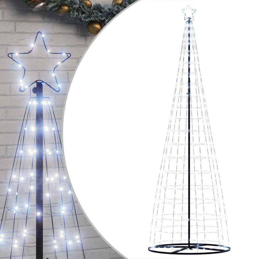 LED Christmas Tree Cool White 100.5 x 100.5 x 304 cm Iron
