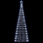 LED Christmas Tree Cool White 100.5 x 100.5 x 304 cm Iron