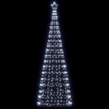 LED Christmas Tree Cool White 100.5 x 100.5 x 304 cm Iron - Side View