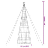 LED Christmas Tree Warm White 160 x 160 x 503 cm Iron
