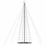 LED Christmas Tree Cool White 160 x 160 x 503 cm Iron - Rear View