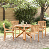 Garden Dining Set 3 pcs Brown Solid Acacia wood - Top-Down View