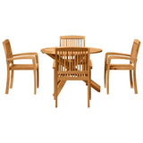 Garden Dining Set 3 pcs Brown Solid Acacia wood - Close-Up Angle