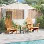 Adirondack Chair 2 pcs Brown Solid Teak Wood