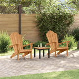 Adirondack Chair 2 pcs Brown Solid Teak Wood