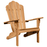 Adirondack Chair 2 pcs Brown Solid Teak Wood - Top-Down View