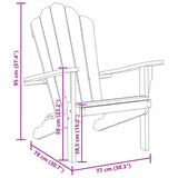 Adirondack Chair 2 pcs Brown Solid Teak Wood - Extra Image