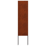 Garden Privacy Screen Rusty 32 x 140 cm Weathering Steel