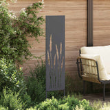 Garden Privacy Screen Anthracite 32 x 140 cm Cold-rolled steel - Side View