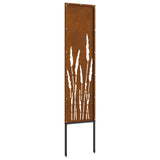 Garden Privacy Screen Rusty 32 x 140 cm Weathering Steel - Low Angle