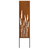 Garden Privacy Screen Rusty 32 x 140 cm Weathering Steel