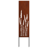 Garden Privacy Screen Rusty 32 x 140 cm Weathering Steel - Close-Up Angle