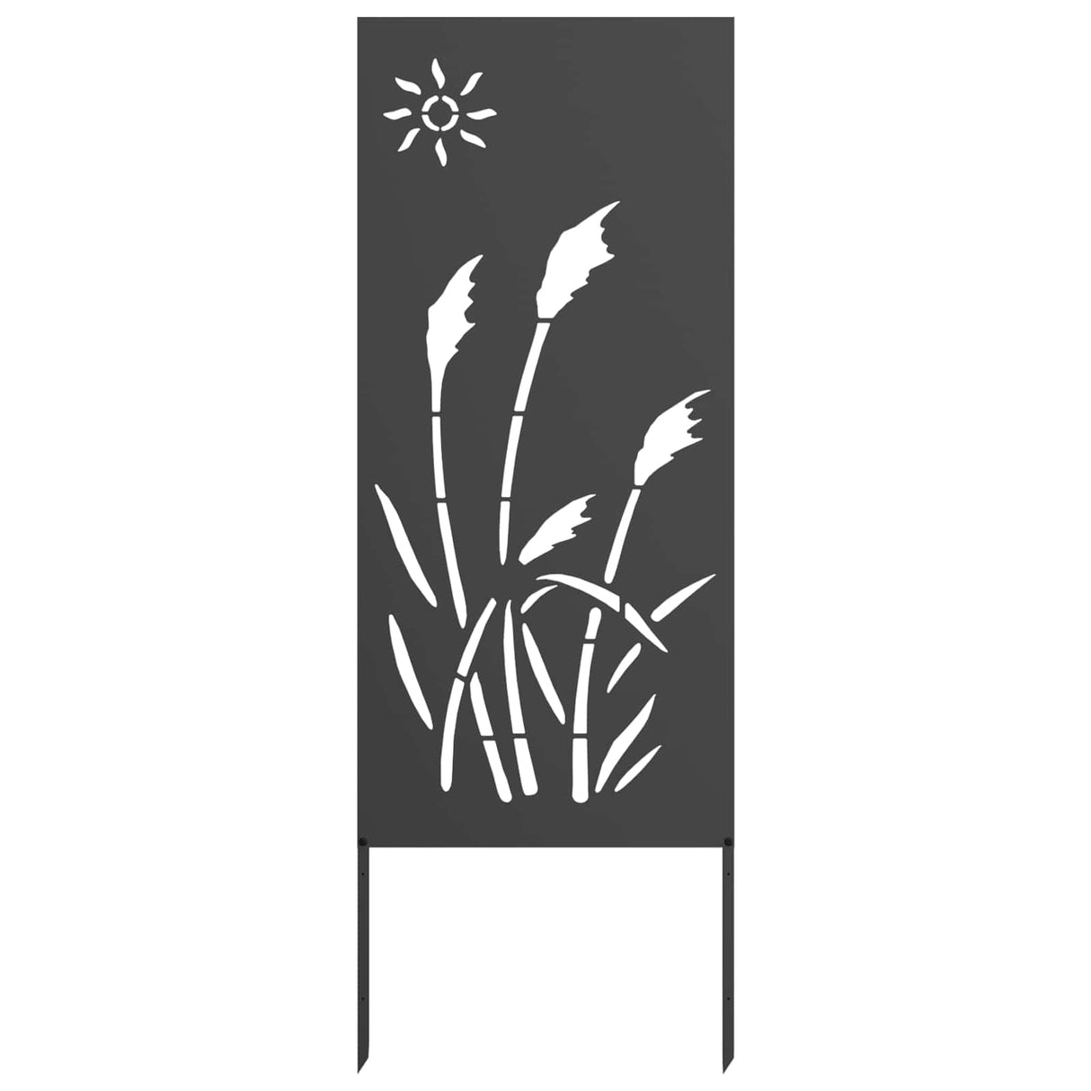 Garden Privacy Screen Black 50 x 140 cm Cold-rolled steel