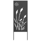 Garden Privacy Screen Black 50 x 140 cm Cold-rolled steel
