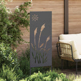 Garden Privacy Screen Anthracite 50 x 140 cm Cold-rolled steel - Side View