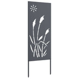 Garden Privacy Screen Anthracite 50 x 140 cm Cold-rolled steel - Top-Down View