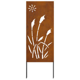 Garden Privacy Screen Rusty 50 x 140 cm Weathering Steel