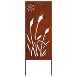 Garden Privacy Screen Rusty 50 x 140 cm Weathering Steel - Close-Up Angle