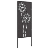Garden Privacy Screen Black 50 x 140 cm Cold-rolled steel - Extra Image
