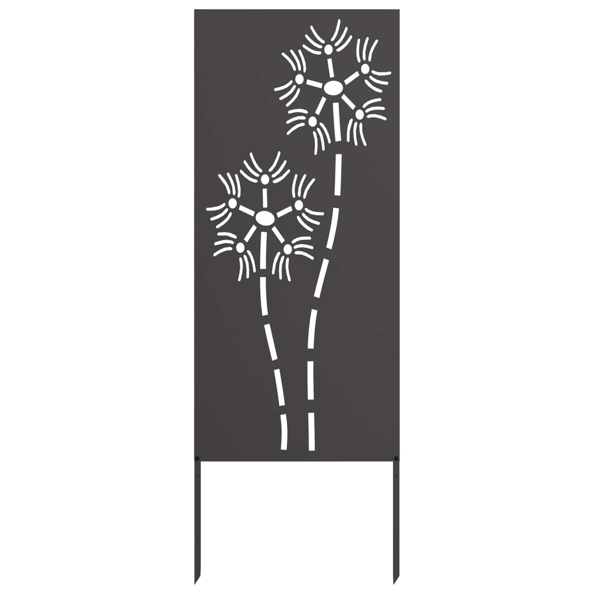 Garden Privacy Screen Black 50 x 140 cm Cold-rolled steel