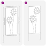 Garden Privacy Screen Anthracite 50 x 140 cm Cold-rolled steel - Extra Image