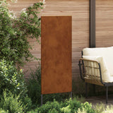 Garden Privacy Screen Rusty 50 x 140 cm Weathering Steel - Side View