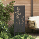 Garden Privacy Screen Black 50 x 140 cm Cold-rolled steel - Side View