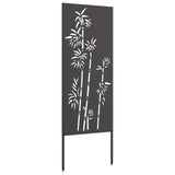 Garden Privacy Screen Black 50 x 140 cm Cold-rolled steel - 45-Degree Angle