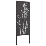 Garden Privacy Screen Black 50 x 140 cm Cold-rolled steel - Close-Up Angle