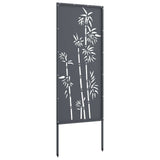 Garden Privacy Screen Anthracite 50 x 140 cm Cold-rolled steel - Rear View