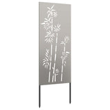 Garden Privacy Screen Floral Rusty 50 x 140 cm Weathering Steel - 45-Degree Angle